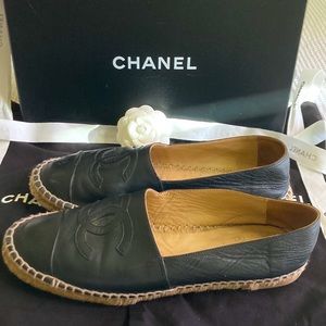 Chanel CC Espadrilles Black 42